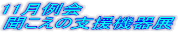 11月例会 聞こえの支援機器展